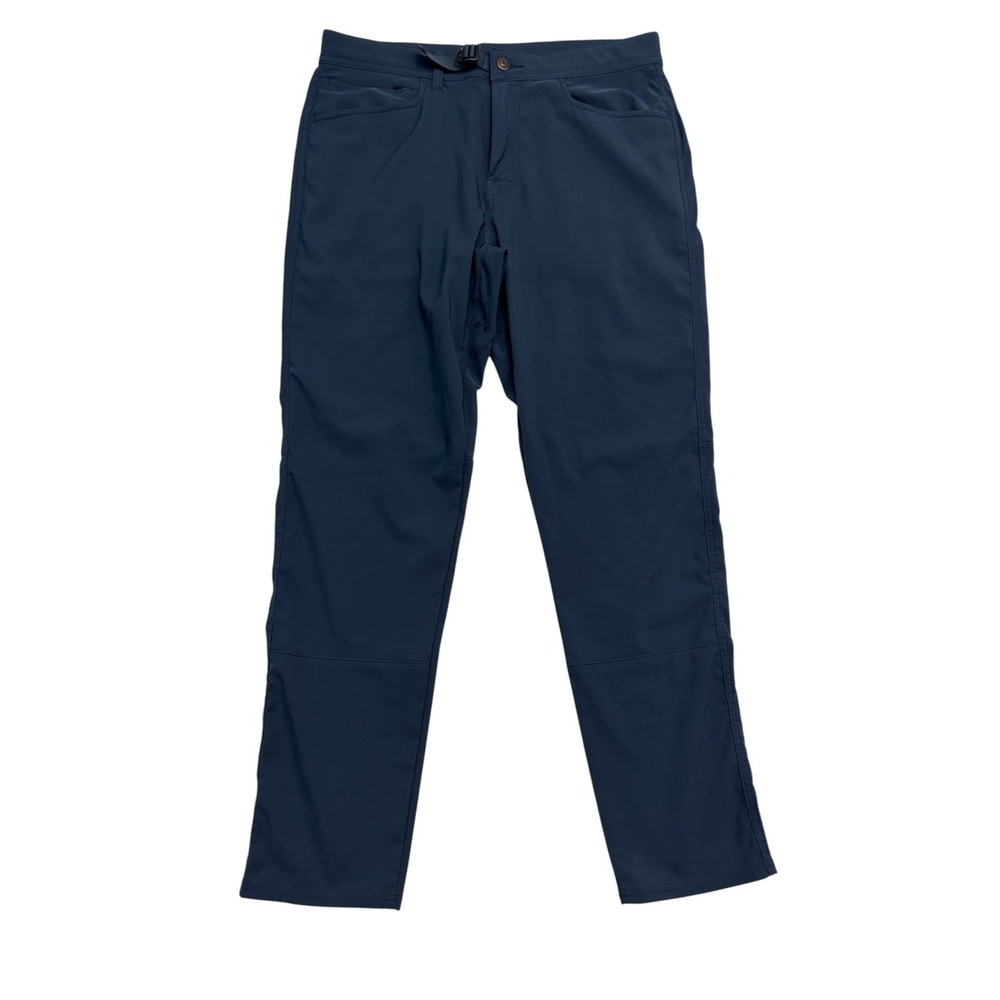 prAna 33x30 Navy Blue Wonderland Rocks Pants Standard Fit Tapered Stretch Mens